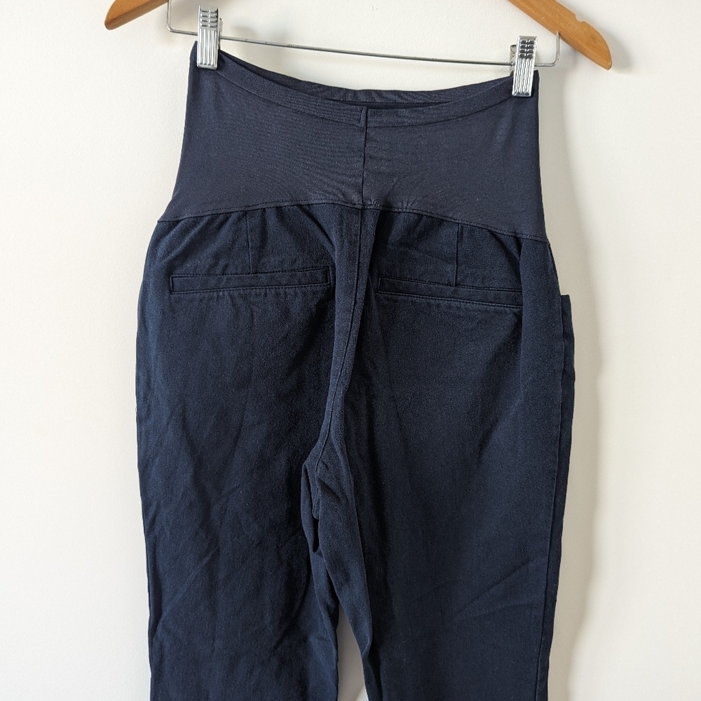Old Navy Maternity Over-Belly Skinny Chino Pants, Size 8, Dark Blue